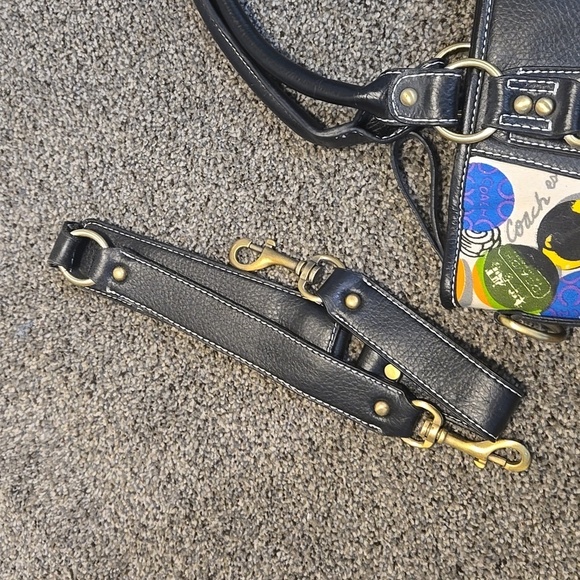 Vintage Coach CO6Q-1485 Multicolor Logo Y2K Women's Bag Tote Purse - Picture 7 of 15